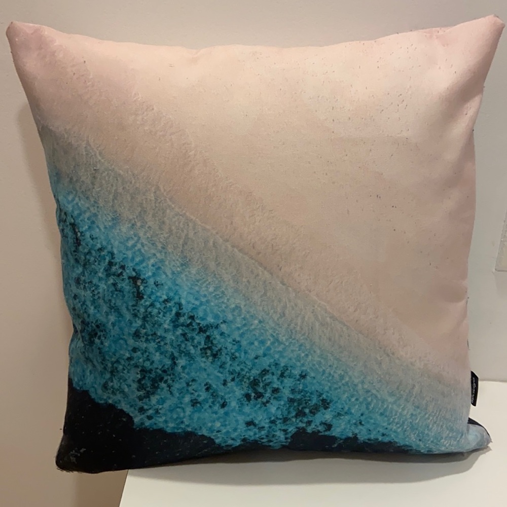 Society6 decorative throw pillow beach scene